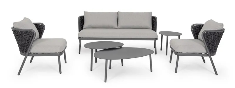 Outlet Bizzotto POLTRONA ANTRACITE QS22/GRAPHITE - HARLOW