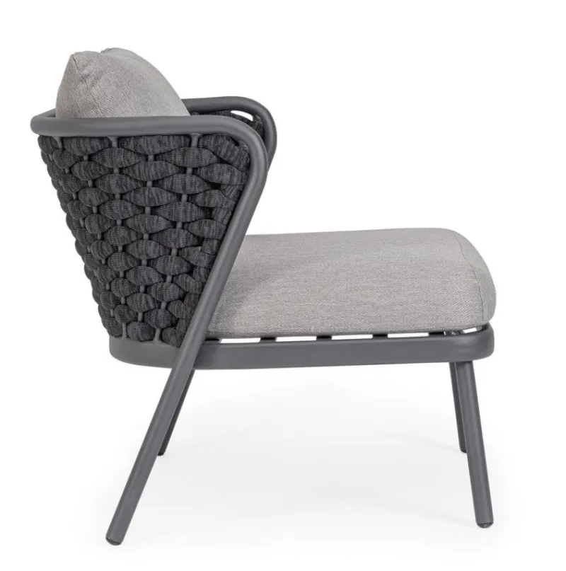 Outlet Bizzotto POLTRONA ANTRACITE QS22/GRAPHITE - HARLOW