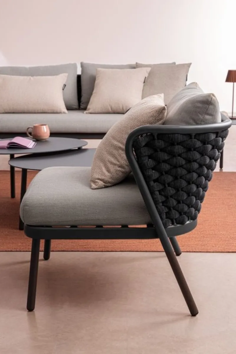 Outlet Bizzotto POLTRONA ANTRACITE QS22/GRAPHITE - HARLOW