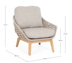 Clearance Bizzotto POLTRONA BEIGE - TAMIRES