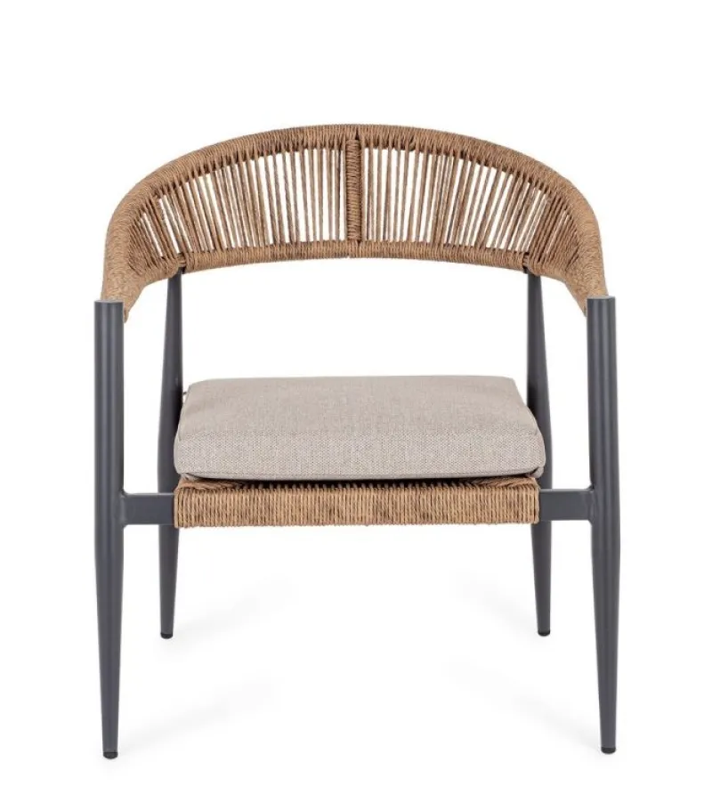 Clearance Bizzotto POLTRONA C-BR C-C JANDIA ANTRAC/NATURAL