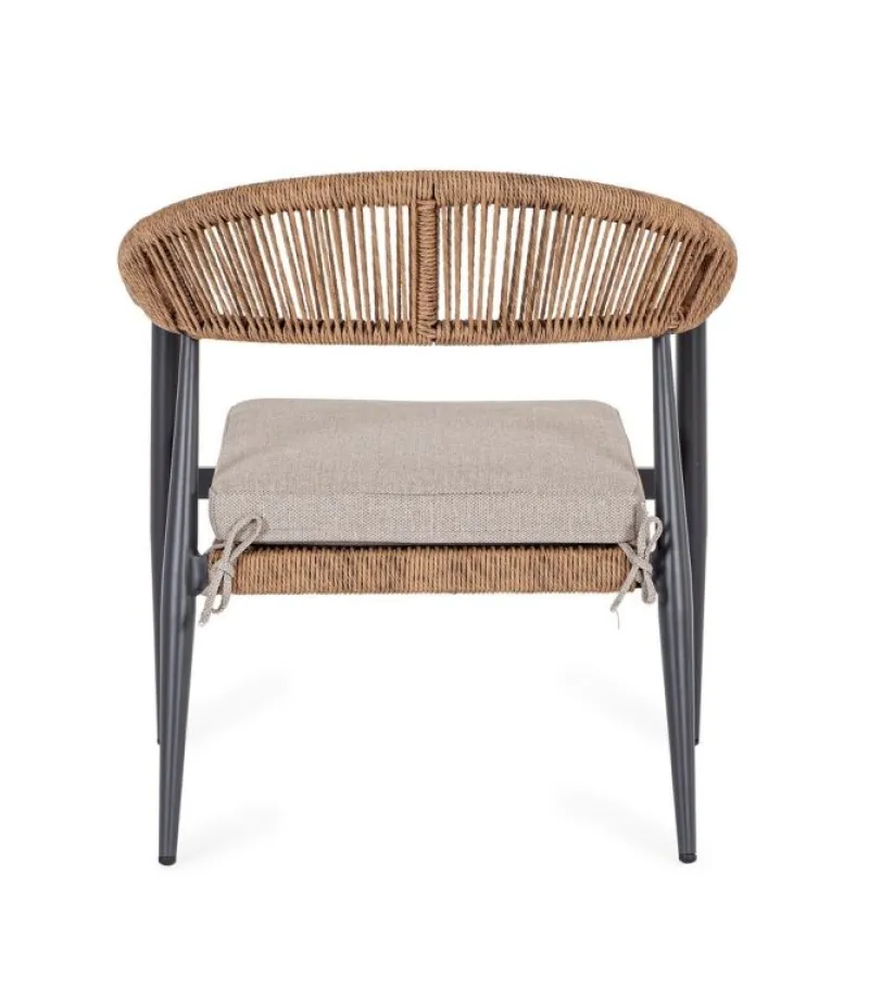 Clearance Bizzotto POLTRONA C-BR C-C JANDIA ANTRAC/NATURAL