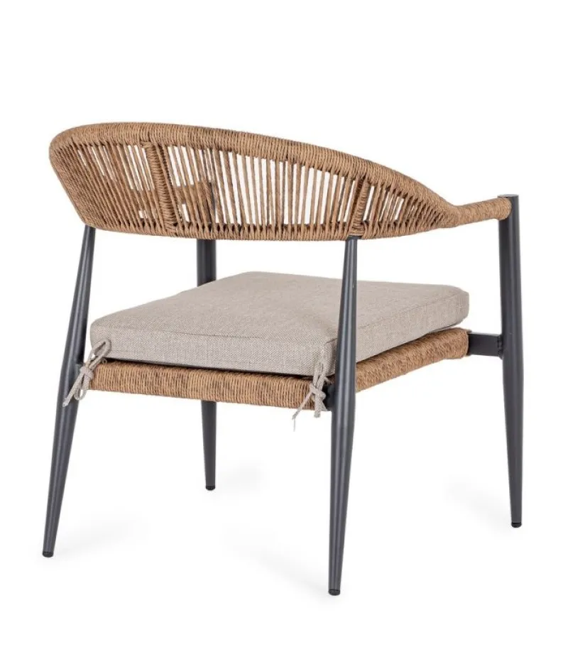 Clearance Bizzotto POLTRONA C-BR C-C JANDIA ANTRAC/NATURAL