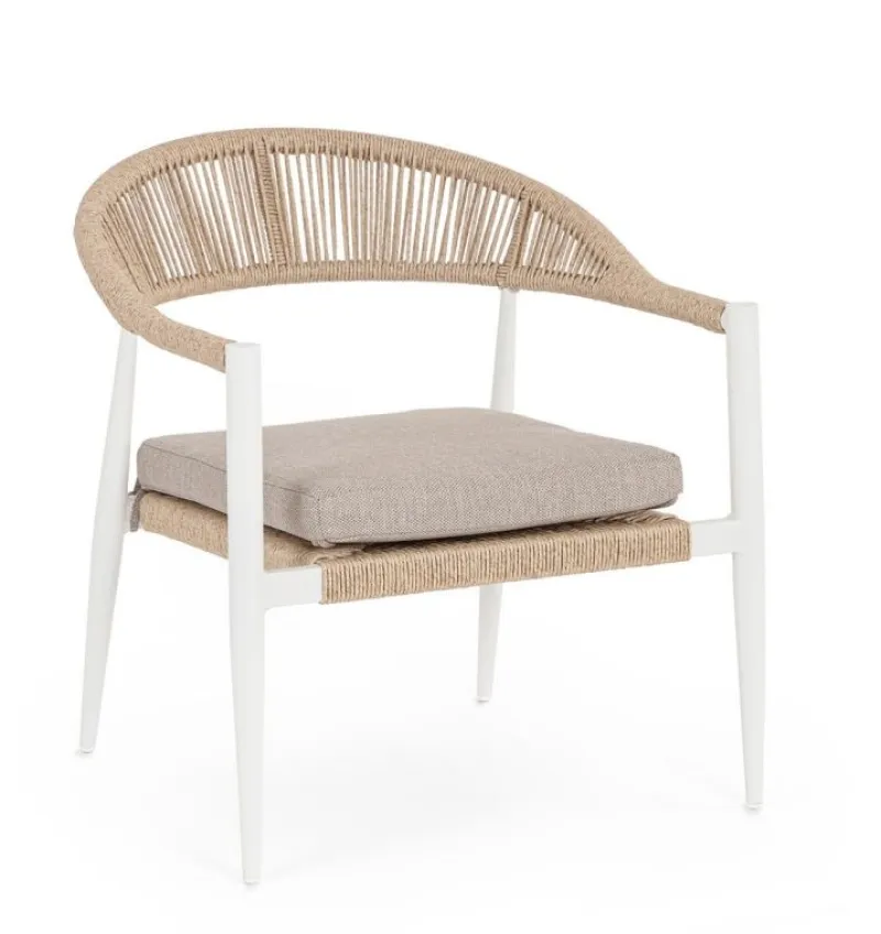 Bizzotto POLTRONA C-BR C-C JANDIA BIANCO/BEIGE