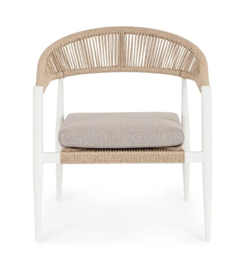 Bizzotto POLTRONA C-BR C-C JANDIA BIANCO/BEIGE