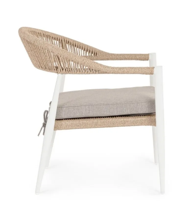 Bizzotto POLTRONA C-BR C-C JANDIA BIANCO/BEIGE