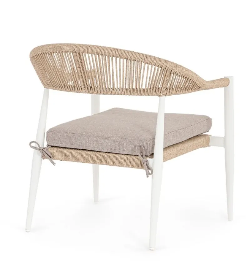 Bizzotto POLTRONA C-BR C-C JANDIA BIANCO/BEIGE