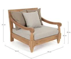 Sale Bizzotto POLTRONA C-C BALI NATURAL - FSC