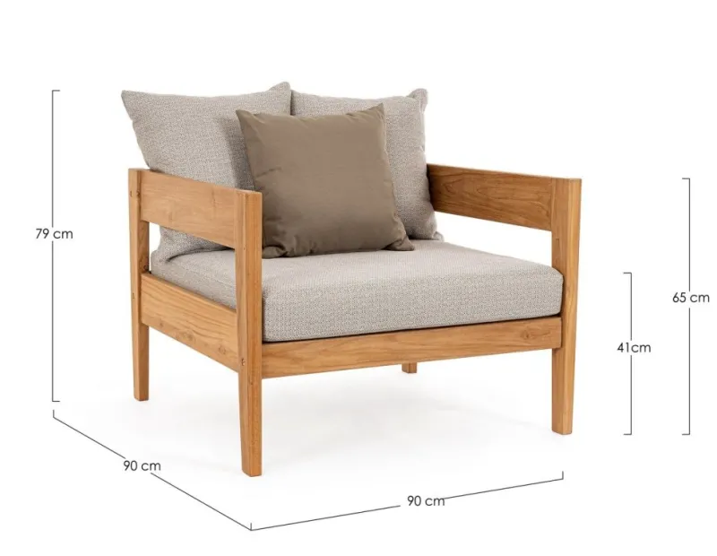 Best Bizzotto POLTRONA C-C KOBO NATURAL - FSC