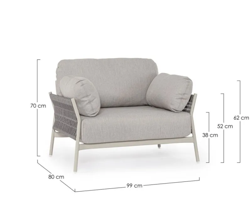 Outlet Bizzotto POLTRONA C-C PARDIS AGATE QS26