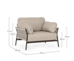 Sale Bizzotto POLTRONA C-C PARDIS RAVEN QS25