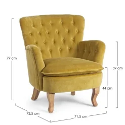 Outlet Bizzotto POLTRONA COLOR SENAPE - ORLINS