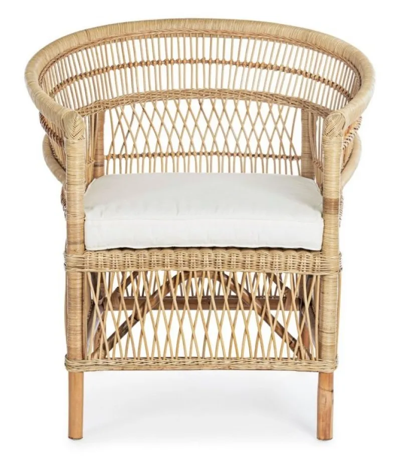 Sale Bizzotto POLTRONA CON CUSCINO IN FIBRE NATURALI - JOSEFINA