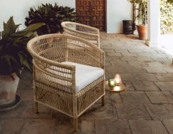 Sale Bizzotto POLTRONA CON CUSCINO IN FIBRE NATURALI - JOSEFINA