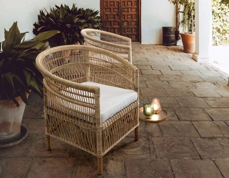 Sale Bizzotto POLTRONA CON CUSCINO IN FIBRE NATURALI - JOSEFINA