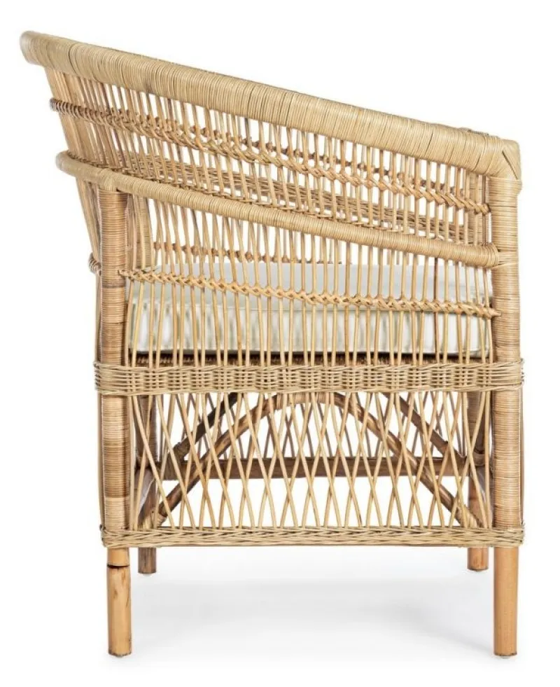 Sale Bizzotto POLTRONA CON CUSCINO IN FIBRE NATURALI - JOSEFINA