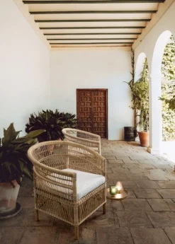 Sale Bizzotto POLTRONA CON CUSCINO IN FIBRE NATURALI - JOSEFINA