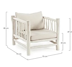 Hot Bizzotto POLTRONA CON CUSCINO IN TEAK - SAHEL