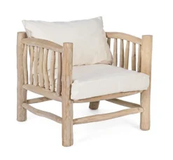 Discount Bizzotto POLTRONA CON CUSCINO IN TEAK - SAHEL