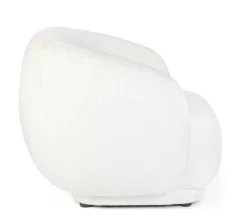 New Bizzotto POLTRONA EFFETTO BOUCLE' BIANCO - TECLA