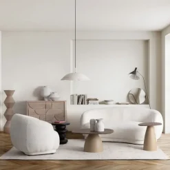 New Bizzotto POLTRONA EFFETTO BOUCLE' BIANCO - TECLA