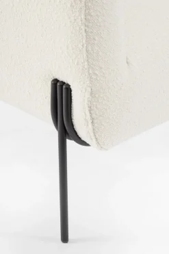 Clearance Bizzotto POLTRONA EFFETTO BOUCLE' BIANCO - CLAUDINE