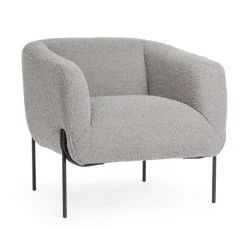 Best Bizzotto POLTRONA EFFETTO BOUCLE' GRIGIO - CLAUDINE