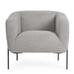 Best Bizzotto POLTRONA EFFETTO BOUCLE' GRIGIO - CLAUDINE