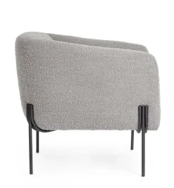 Best Bizzotto POLTRONA EFFETTO BOUCLE' GRIGIO - CLAUDINE