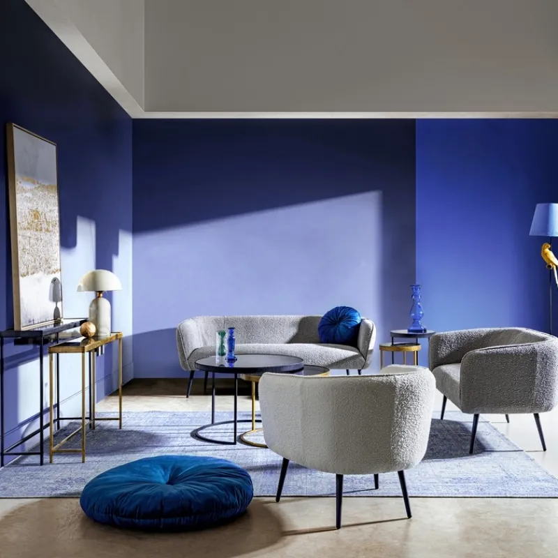 Outlet Bizzotto POLTRONA EFFETTO BOUCLE' BIANCO - AVRIL