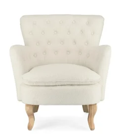 Bizzotto POLTRONA EFFETTO BOUCLE' PANNA - ORLINS