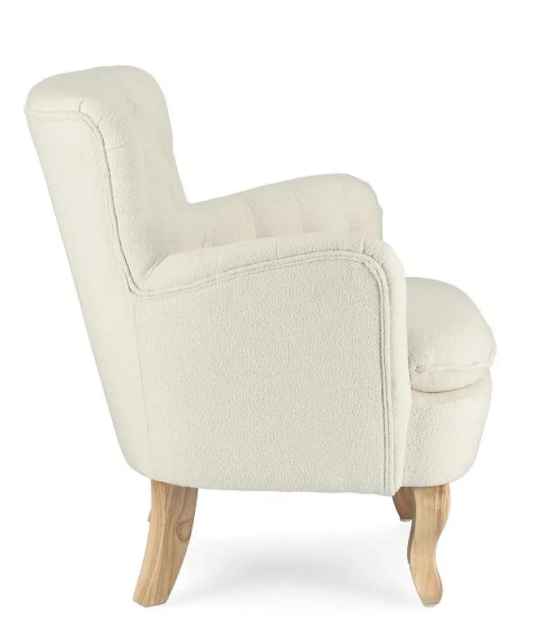 Bizzotto POLTRONA EFFETTO BOUCLE' PANNA - ORLINS