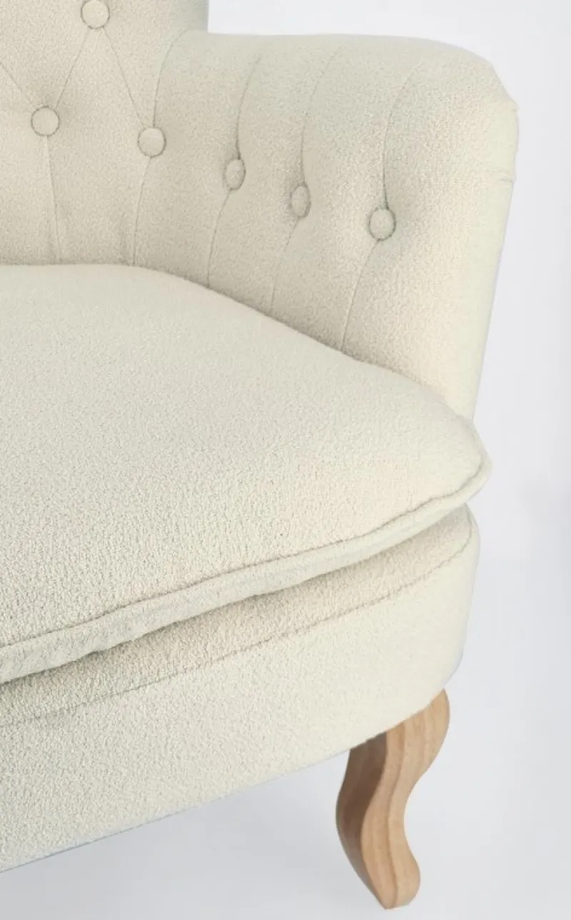 Bizzotto POLTRONA EFFETTO BOUCLE' PANNA - ORLINS