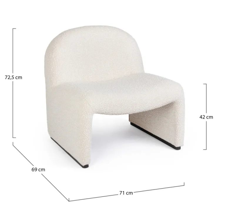 Sale Bizzotto POLTRONA EFFETTO BUCLE' NATURALE - BASSILLA