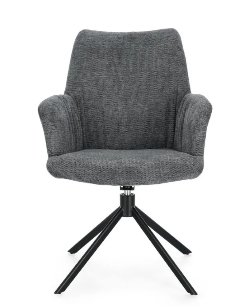 New Bizzotto POLTRONA GIREVOLE ALEXANDER GRIGIO SCURO