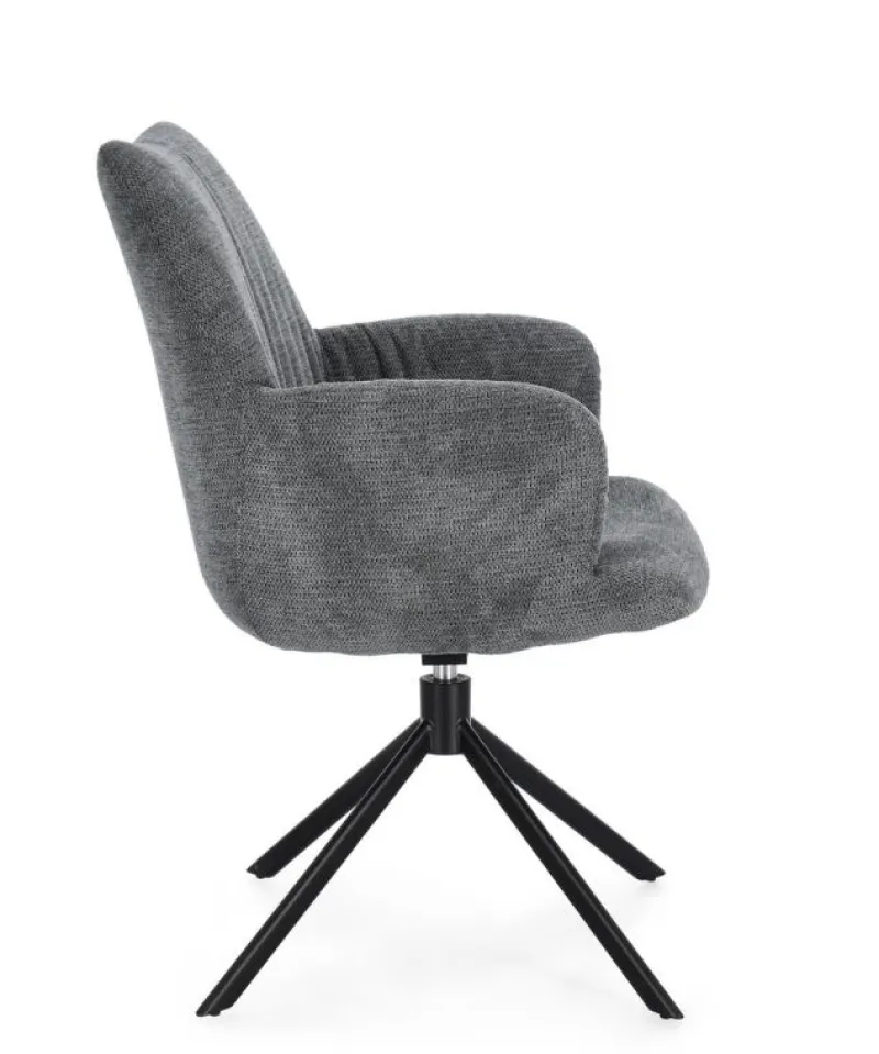 New Bizzotto POLTRONA GIREVOLE ALEXANDER GRIGIO SCURO