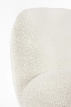 Outlet Bizzotto POLTRONA GIREVOLE EFFETTO BOUCLE' BIANCO - MARGOT