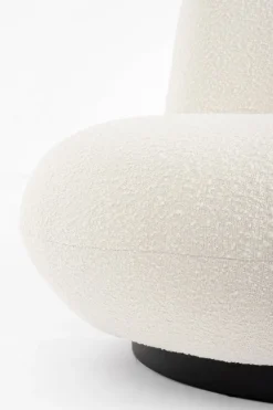 Outlet Bizzotto POLTRONA GIREVOLE EFFETTO BOUCLE' BIANCO - MARGOT