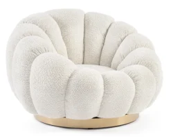 Online Bizzotto POLTRONA GIREVOLE EFFETTO BOUCLE' NATURALE - FLOREL