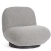 Discount Bizzotto POLTRONA GIREVOLE EFFETTO BOUCLE' GRIGIO - MARGOT