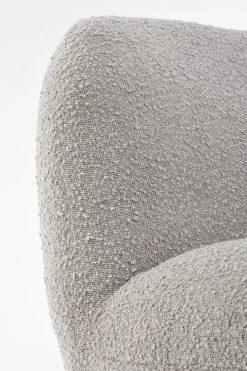 Discount Bizzotto POLTRONA GIREVOLE EFFETTO BOUCLE' GRIGIO - MARGOT