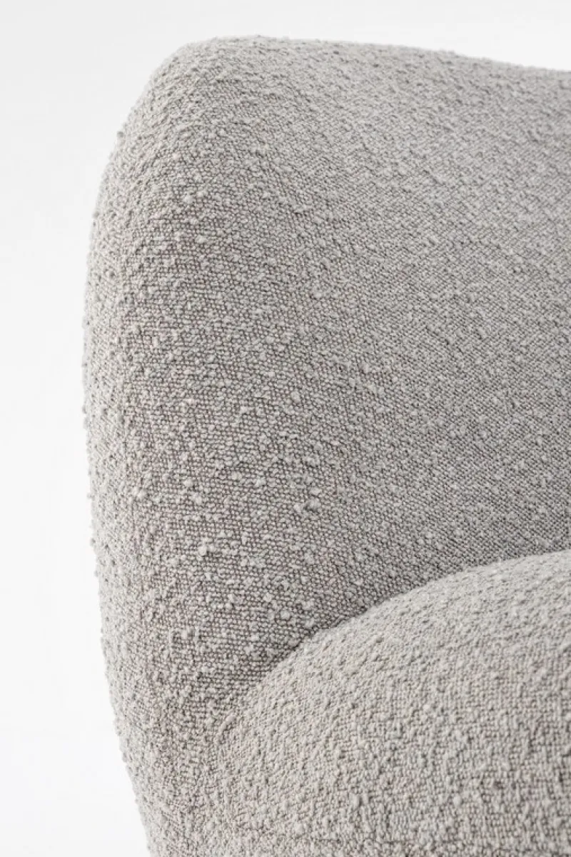 Discount Bizzotto POLTRONA GIREVOLE EFFETTO BOUCLE' GRIGIO - MARGOT