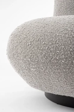 Discount Bizzotto POLTRONA GIREVOLE EFFETTO BOUCLE' GRIGIO - MARGOT