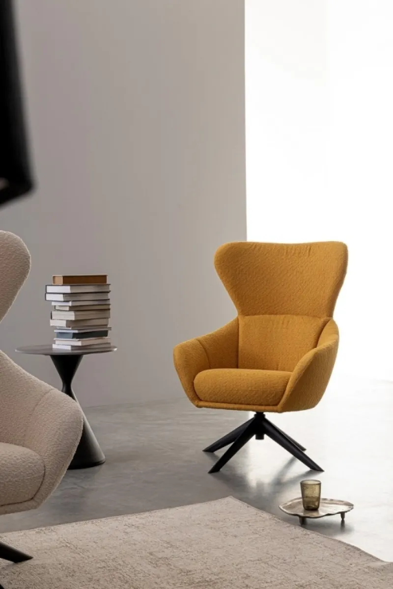 Online Bizzotto POLTRONA GIREVOLE HAILEY SENAPE