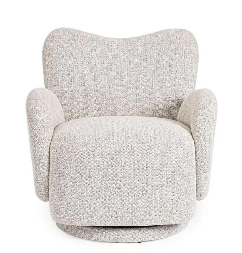 Clearance Bizzotto POLTRONA GIREVOLE HARPER GRIGIO CHIARO