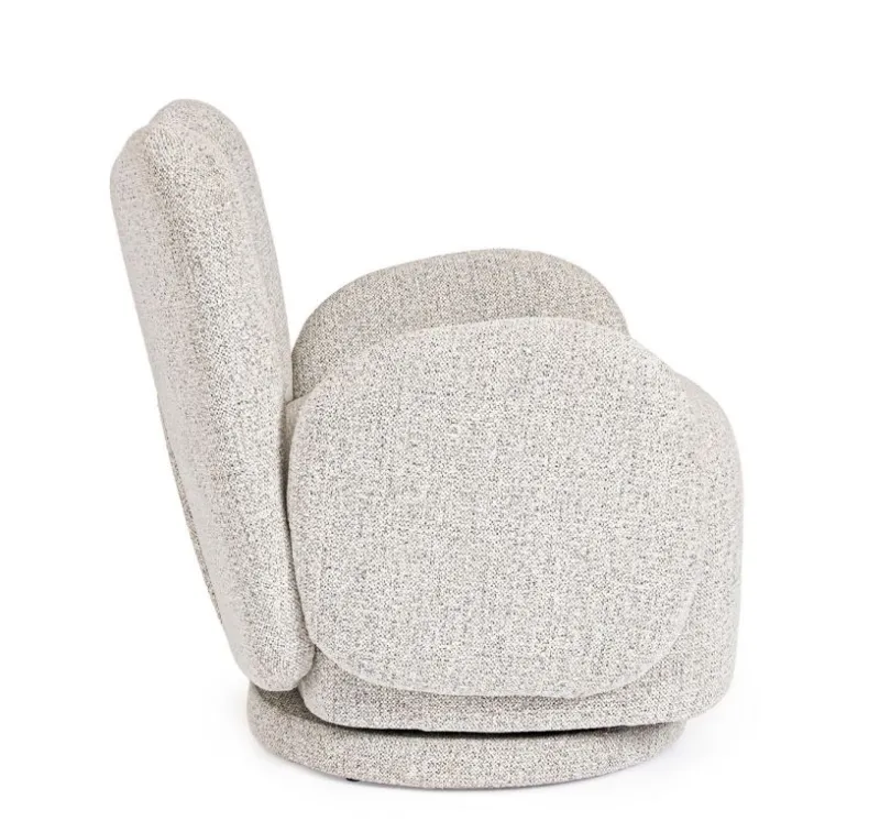 Clearance Bizzotto POLTRONA GIREVOLE HARPER GRIGIO CHIARO