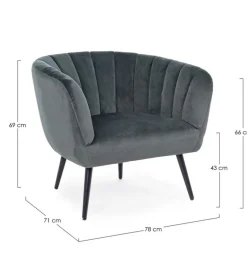 New Bizzotto POLTRONA GRIGIA - AVRIL