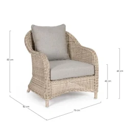 Discount Bizzotto POLTRONA IN ALLUMINIO - ADITYA NEW