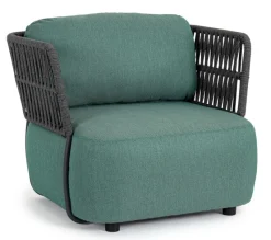 Discount Bizzotto POLTRONA IN ALLUMINIO ANTRACITE - PALMER