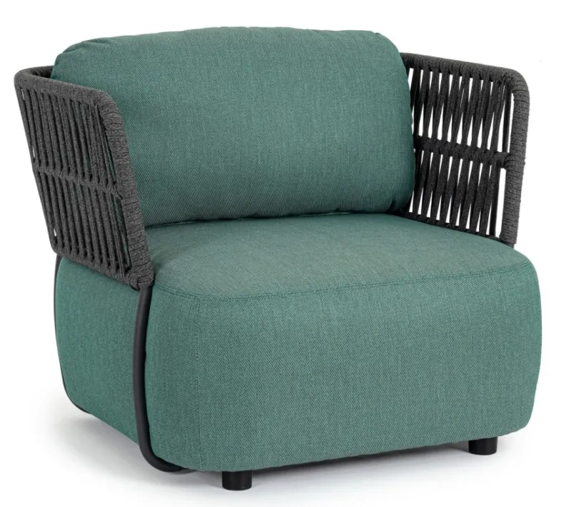 Discount Bizzotto POLTRONA IN ALLUMINIO ANTRACITE - PALMER